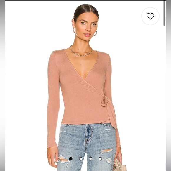 NWT Frankie Wrap Top in Latte Brown: Lovers + Friends - Picture 1 of 6